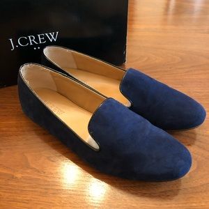 J. Crew Navy Blue Addie Suede Loafers